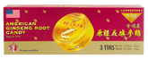 Prince of Peace American Ginseng Root Candy Gift Pack, 3x120g Gold Tins